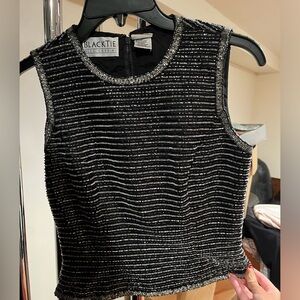 BlackTie going out top petite with rhinestones all over.